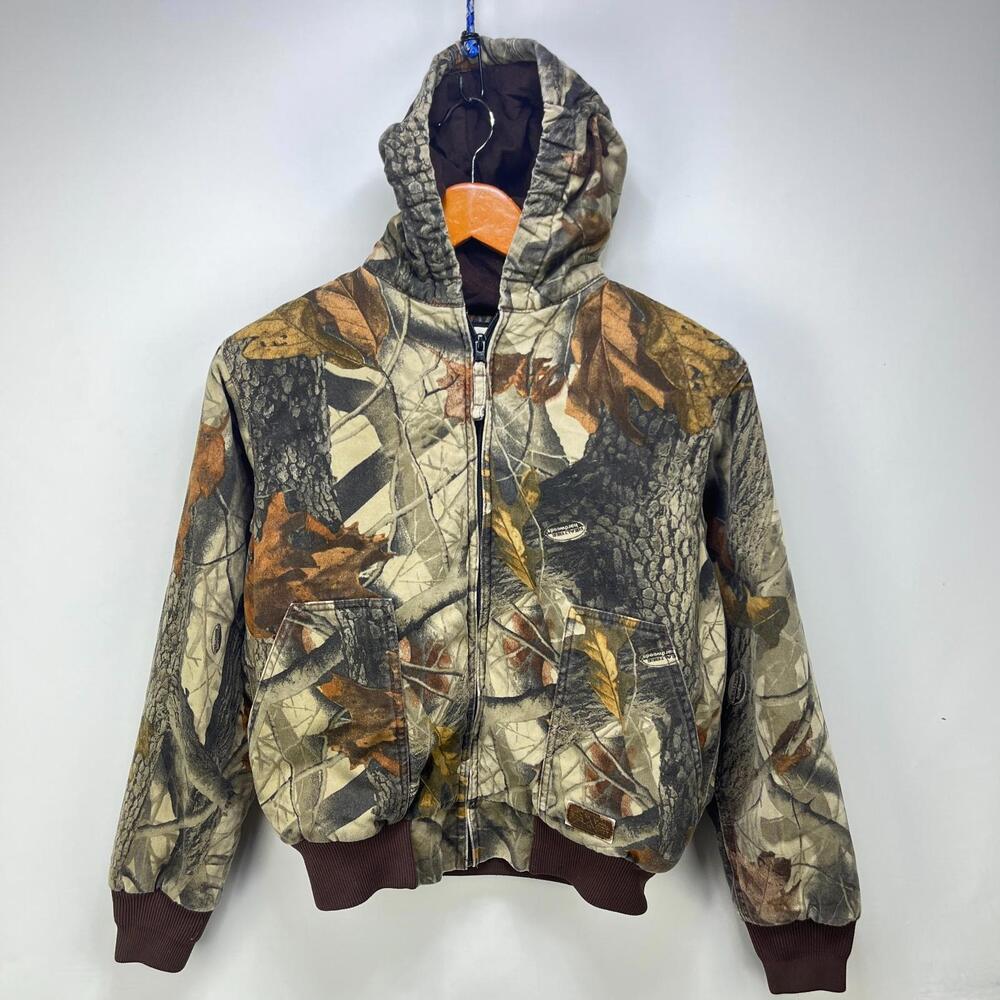 Vintage Realtree Camo Zip Up Hooded Jacket Size 18 Youth XL